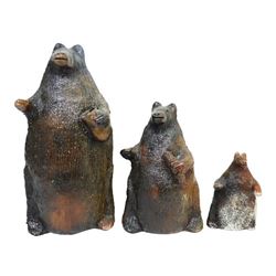 Louise Goodman (b.1937) Navajo (3) Bear Sculptures
