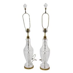 Pair of Cut Glass Lamps