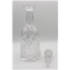 Image 10 : (2) Crystal Candlesticks and (1) Crystal Decanter
