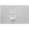 Image 2 : (2) Crystal Candlesticks and (1) Crystal Decanter