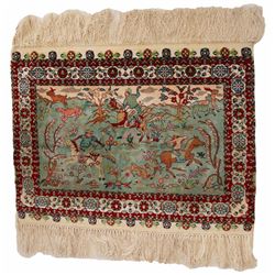 Pictorial Hunting Rug from Iran