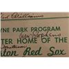 Image 3 : 1950 Boston Red Sox Signed Spring Training Program
