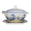 Image 1 : Rock Stone Blue & White Tureen with Ladle