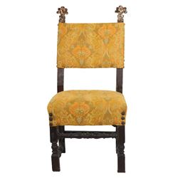 Antique Floral Upholstered Chair