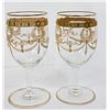 Image 2 : 18 Piece Set of Gilded Glassware and Porcelain