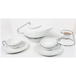 Mono Art Deco Style Porcelain Tea Set