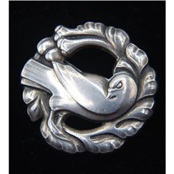 George Jensen Dove Sterling Silver Brooch, Denmark
