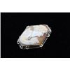 Image 3 : Antique 14k Shell Cameo Diamond Brooch