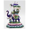 Image 1 : Indian Silver & Enamel Elephant Carriage w Riders