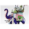 Image 2 : Indian Silver & Enamel Elephant Carriage w Riders