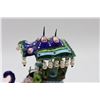 Image 3 : Indian Silver & Enamel Elephant Carriage w Riders