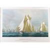 Image 2 : 1870 America's Cup Race, Large Signed Lithograph