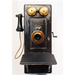 Antique Oak Wall Telephone