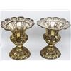 Image 2 : Pair of Silver Metal Repousse Vases