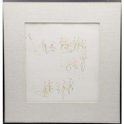 Framed Dedication on Paper