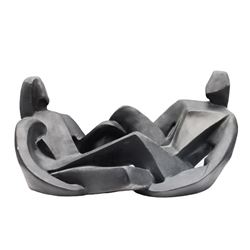 Modern Ebonized Cubist Sculpture