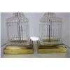Image 10 : Pair of Stand Lamps, Colorless Glass