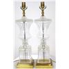 Image 2 : Pair of Stand Lamps, Colorless Glass