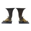 Image 1 : Pair of Cornocopia Bronze Vases