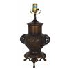 Image 1 : Copper Chinese Footed Lamp