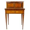 Image 1 : 19th C French Inlaid Writing Desk, Marble Top