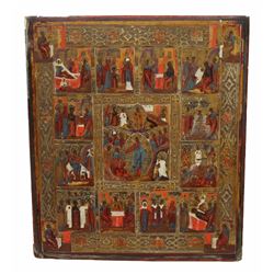 Mid 19th Century Russian Holiday Icon