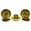 Image 1 : (10) French Yellow Creil Porcelain Set