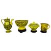 Image 1 : (4) French Yellow Creil Porcelain Set