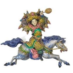 Chinese Figural Glazed Roof Tile