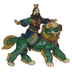 Chinese Figural Glazed Roof Tile