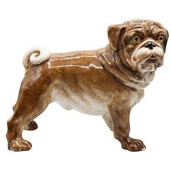 Large Ceramic Italian Painted Pug