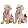 Image 1 : Pair of Foo Dogs, Herend Hungary Porcelain