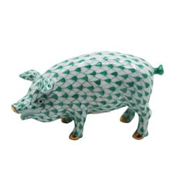 Herend Hungary Porcelain Pig Figurine
