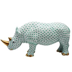 Herend Hungary Porcelain Rhino Figurine