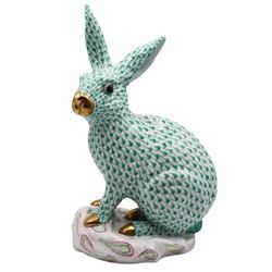 Herend Hungary Porcelain Hare Figurine
