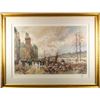 Image 1 : Paris Street Scene, Color Lithograph