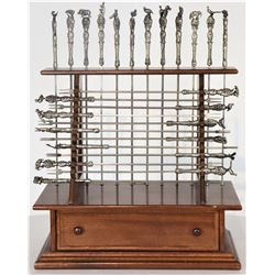 (24) Gucci Skewers and Fondue Forks w/ Stand