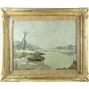 Image 1 : Harbor Scene, Oil on Board