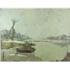 Image 2 : Harbor Scene, Oil on Board