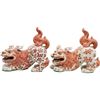 Image 1 : Pair of Porcelain Bowing Foo Dogs