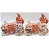 Image 3 : Pair of Porcelain Bowing Foo Dogs