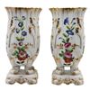 Image 1 : Pair of Painted Porcelain Flower Vases