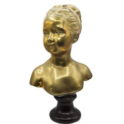 After Houdon, Bronze Bust of Young Girl