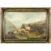 Image 1 : Antique Highland Sheep in a Landscape, Oil