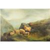 Image 2 : Antique Highland Sheep in a Landscape, Oil