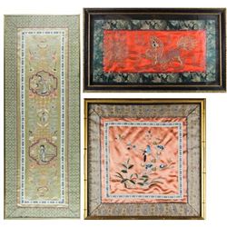 (3) Chinese Silk Embroideries