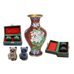 Various Chinese Cloisonne Items
