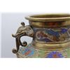 Image 8 : (2) Metal Champleve Vases