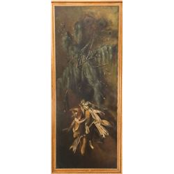 Late 19th C Monumental Antique Still Life O/C