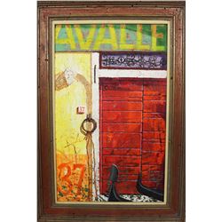 Signed C. Thomas, Acrylic on Masonite